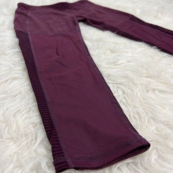 Sweaty Betty Womens Power 7/8 Mesh Workout Cropped Leggings Red Maroon Medium - Picture 5 of 12